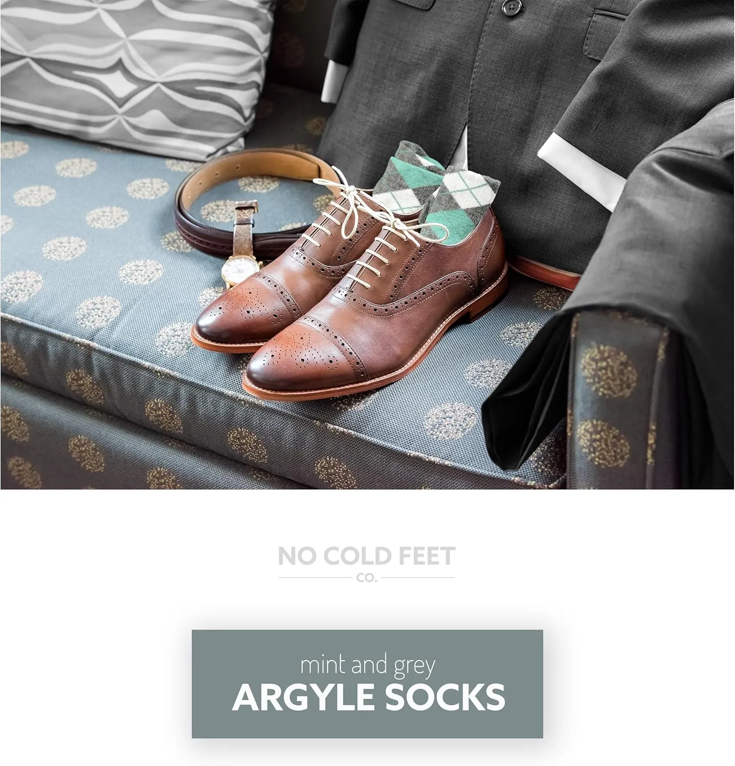 Fun Green Colorful Novelty Socks for Men for Dress Casual Formal Groomsmen Wedding, 2 Pack