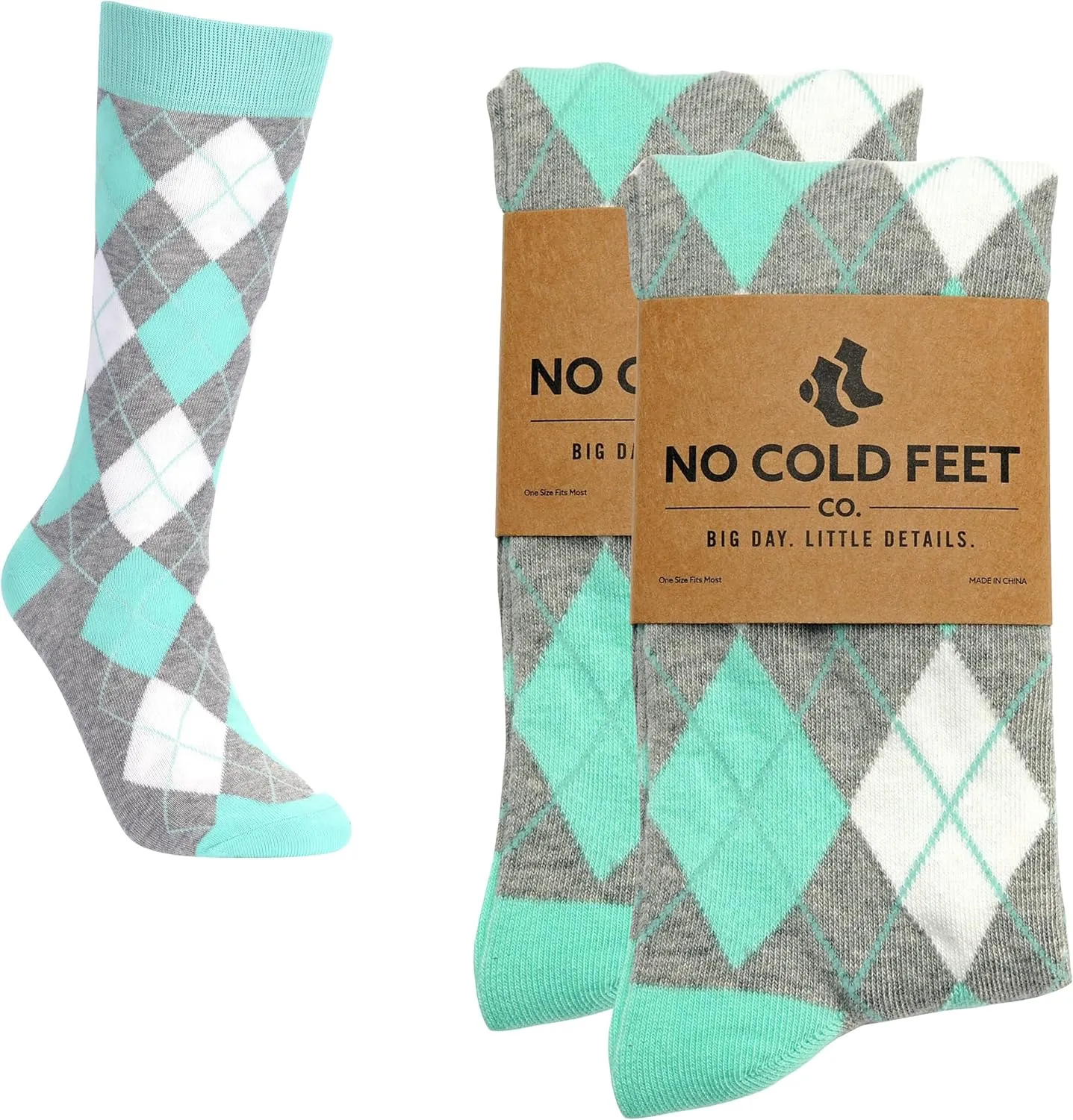 Fun Green Colorful Novelty Socks for Men for Dress Casual Formal Groomsmen Wedding, 2 Pack
