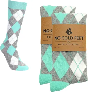 Fun Green Colorful Novelty Socks for Men for Dress Casual Formal Groomsmen Wedding, 2 Pack