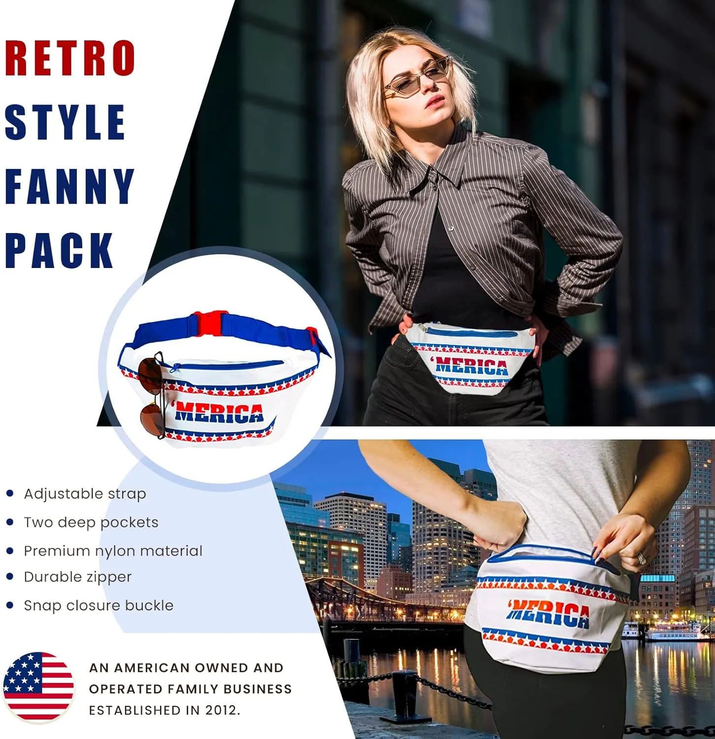 Funny Guy Mugs Merica Fanny Pack
