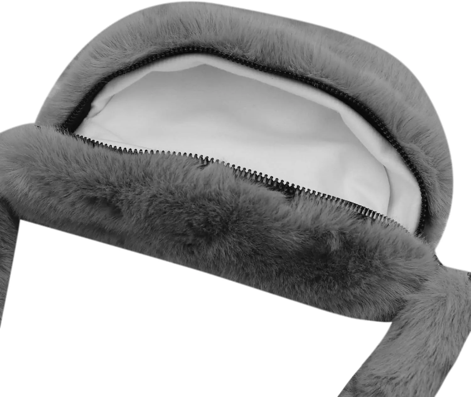Fuzzy Fanny Pack for Women Faux Fur Belt Bum Bag with Adjustable Strap Waist Pouch Casual Crossbody Purse for Travel