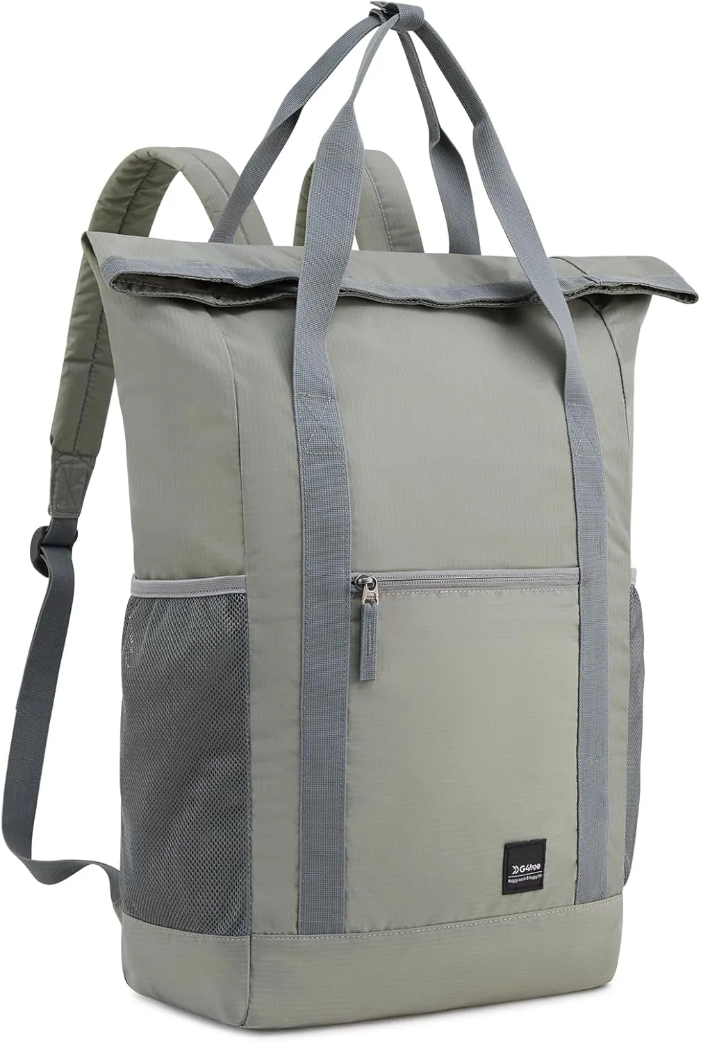 G4Free 40L Packable Backpack Waterproof Tote Bag Convertible Large Lightweight Hiking Backpack Travel Casual Daypack for Maen Women(Grey)