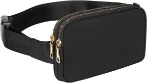 Geestock Small Belt Bag, Fanny Packs for Women&Men, Fashionable Waterproof Waist Pack, Crossbody Bag Purse, Everywhere Belt Bag, with Adjustable Strap for Traveling, Hiking, Running, Cycling