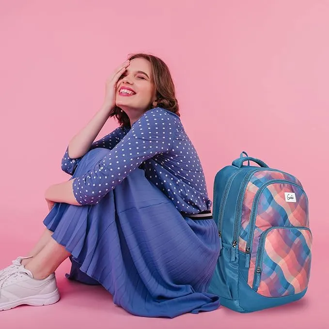 Genie Plaids DLX 19" Backpack  - Blue