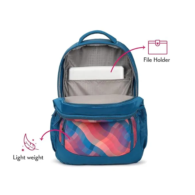 Genie Plaids DLX 19" Backpack  - Blue
