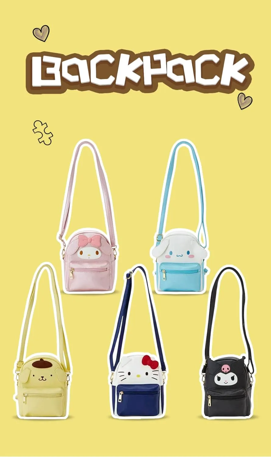 Girls Anime Kawaii Mini Backpack   Keychain Anime Cosplay Back Pack Cute Doll Handbag Shoulder Bag(Blue)