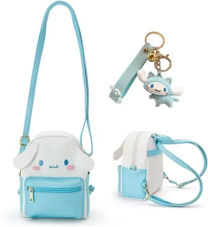 Girls Anime Kawaii Mini Backpack   Keychain Anime Cosplay Back Pack Cute Doll Handbag Shoulder Bag(Blue)