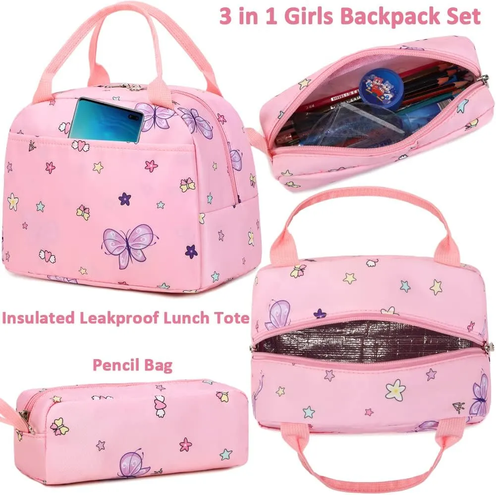 Girls Backpack for Elementary Kids School Bookbag Set Cute Unicorn Backpacks for Girls Water Resistant