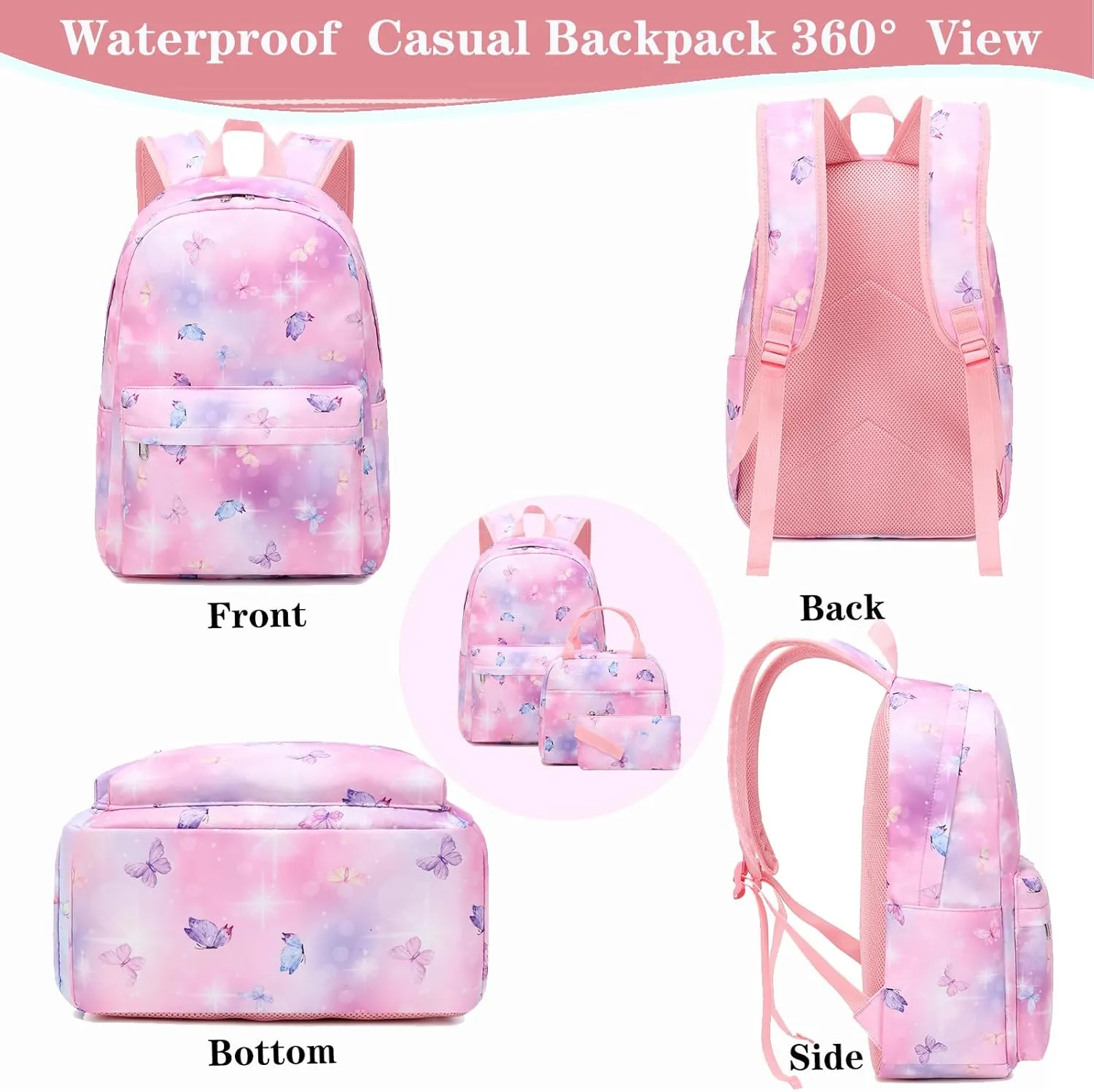 Girls Backpack School Backpack for Boys and Girls Laptop Backpack Water Resistant Middle School Bags Kids Backpacks