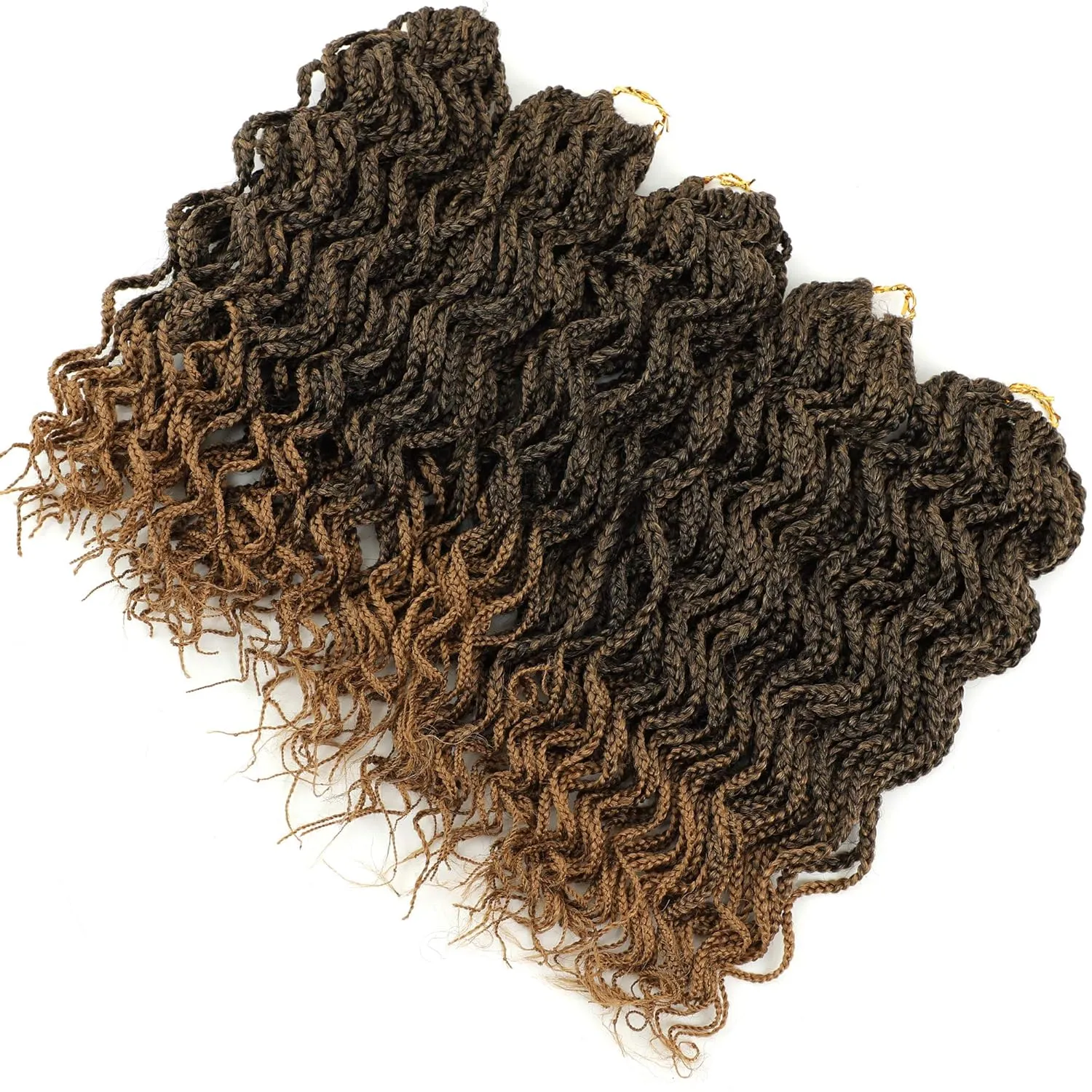 Goddess Box Braids Crochet Braids Hair with Full Curly Braids Synthetic Premium Fiber Braiding Hair 14 Inch 5Packs/Lot T27#