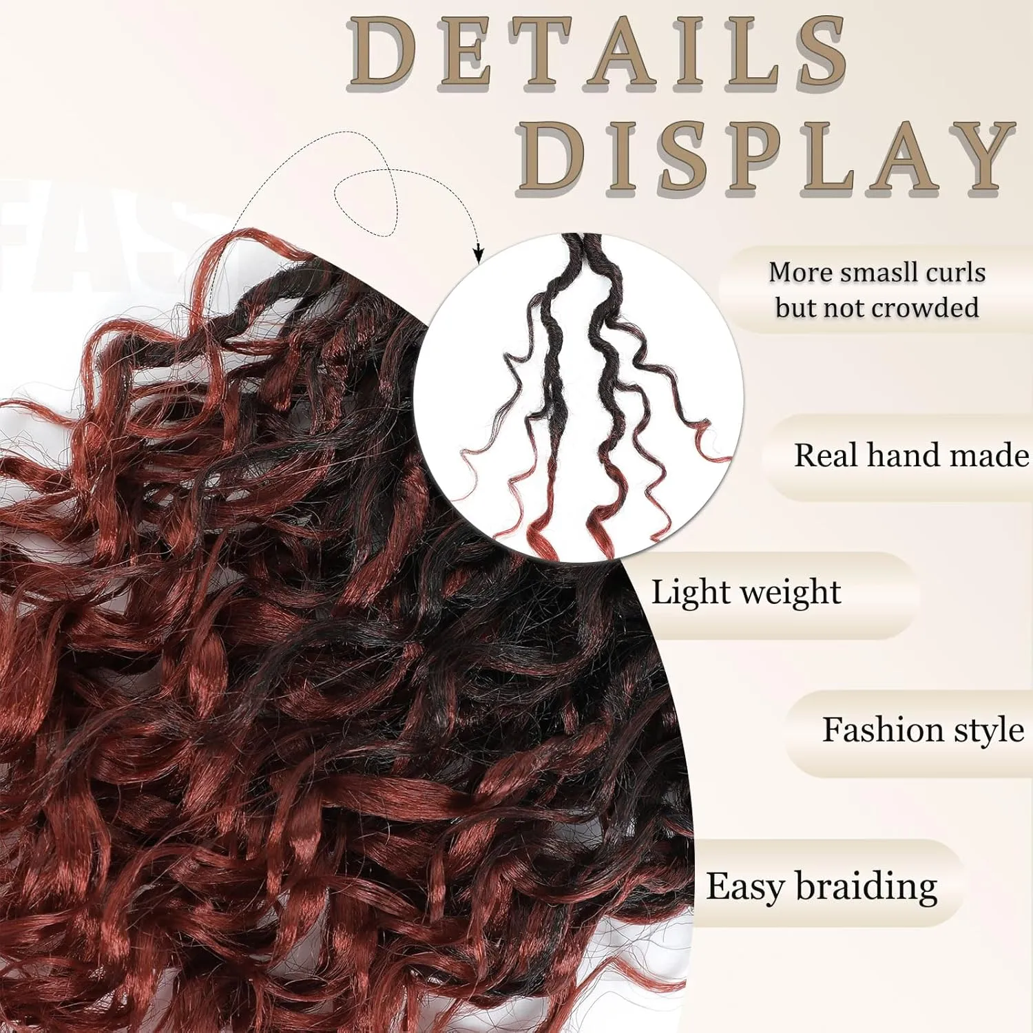 Goddess Locs Crochet Hair 10inch,9 Pakcs Boho Locs Crochet Hair,Faux Locs Crochet Hair for Black Women,Soft Locs With Curly Ends Pre Looped Crochet Braids(10inch(pack of 9),1B/350)