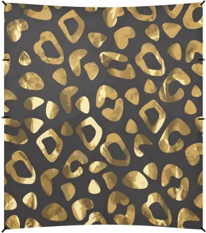 Gold Leopard Print Beach Tent Camping Sun Shelters Portable Outdoor Canopy Sun Shade for Camping Trips Fishing Backyard Fun or Picnics Easy Setup with Carrying Bag