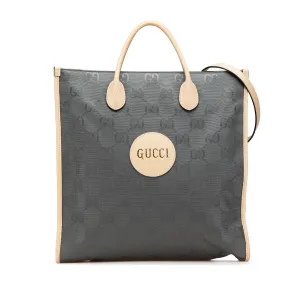 Gray Gucci Medium GG Nylon Off the Grid Convertible Tote Satchel