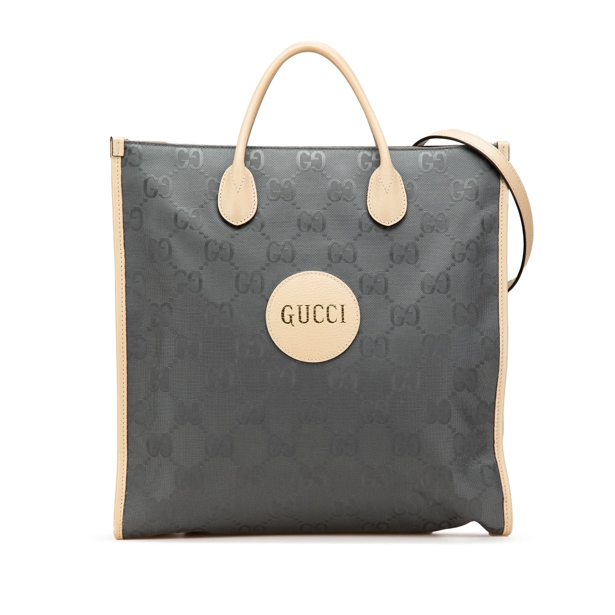 Gray Gucci Medium GG Nylon Off the Grid Convertible Tote Satchel