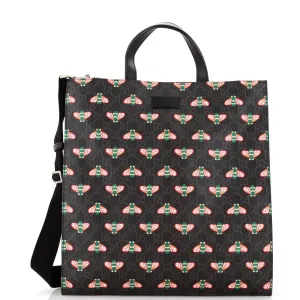 GUCCI Convertible Soft Open Tote Printed GG Coated Canvas Tall
