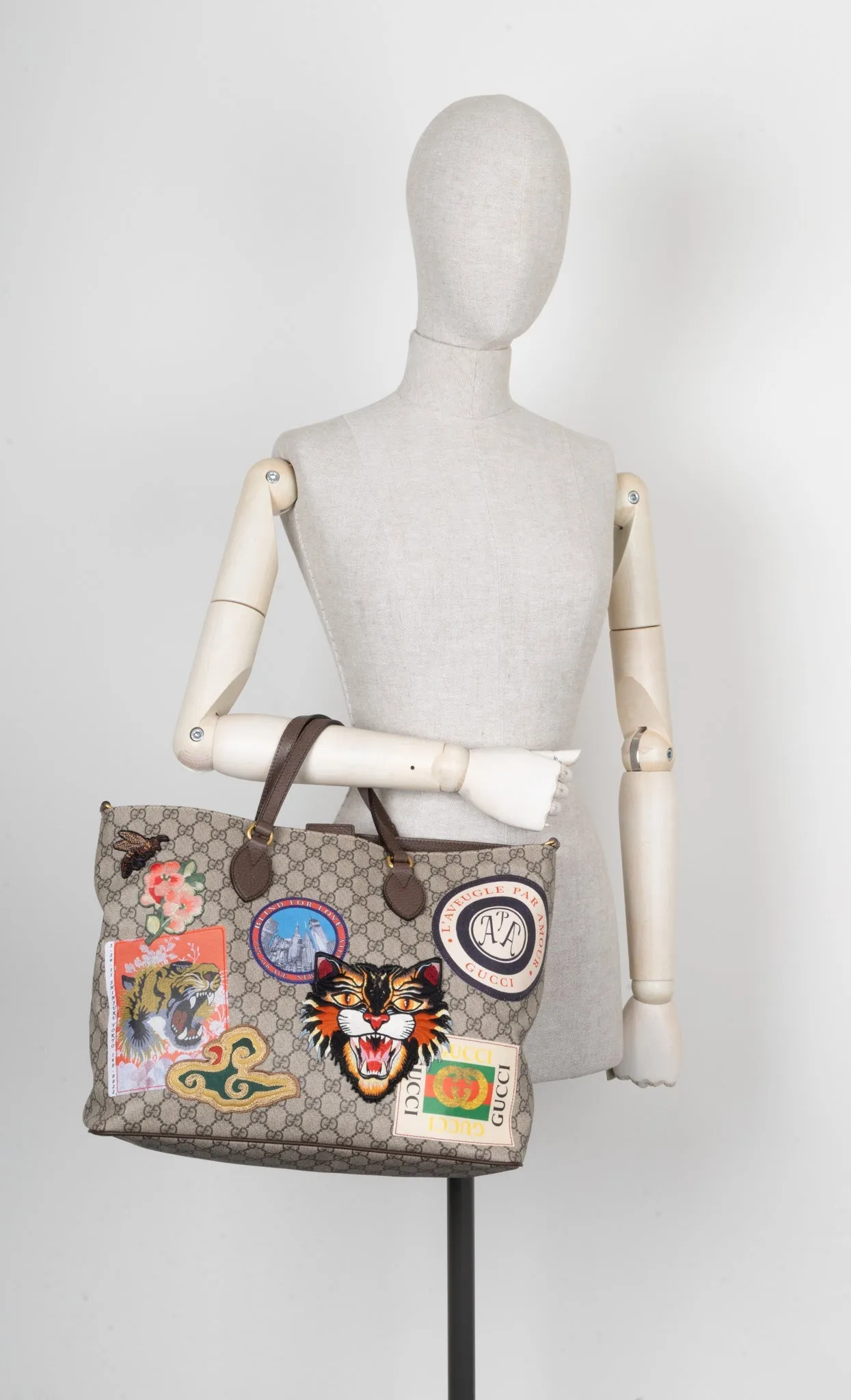 GUCCI Convertible Tote Bag GG Supreme