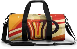 Gym Bag for Men Women A Cup of Beer Duffel Bag Overnight Bag with Compartment Gym Sackpac