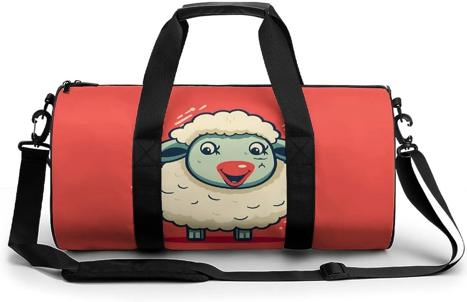 Gym Bag for Men Women Adorable Sheep Duffel Bag Overnight Bag with Compartment Gym Sackpac