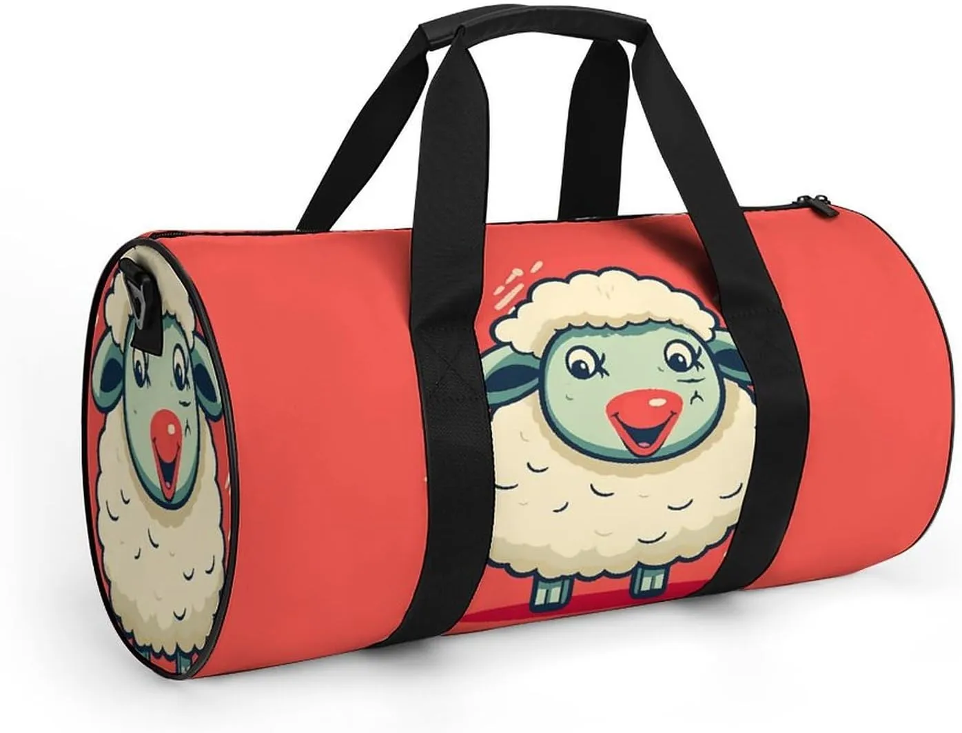Gym Bag for Men Women Adorable Sheep Duffel Bag Overnight Bag with Compartment Gym Sackpac