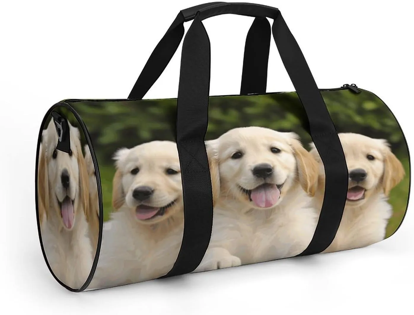 Gym Bag for Men Women Golden Retriever Puppies Duffel Bag Overnight Bag with Compartment Gym Sackpac