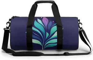 Gym Bag for Men Women Plant Leaves Logo Duffel Bag Overnight Bag with Compartment Gym Sackpac