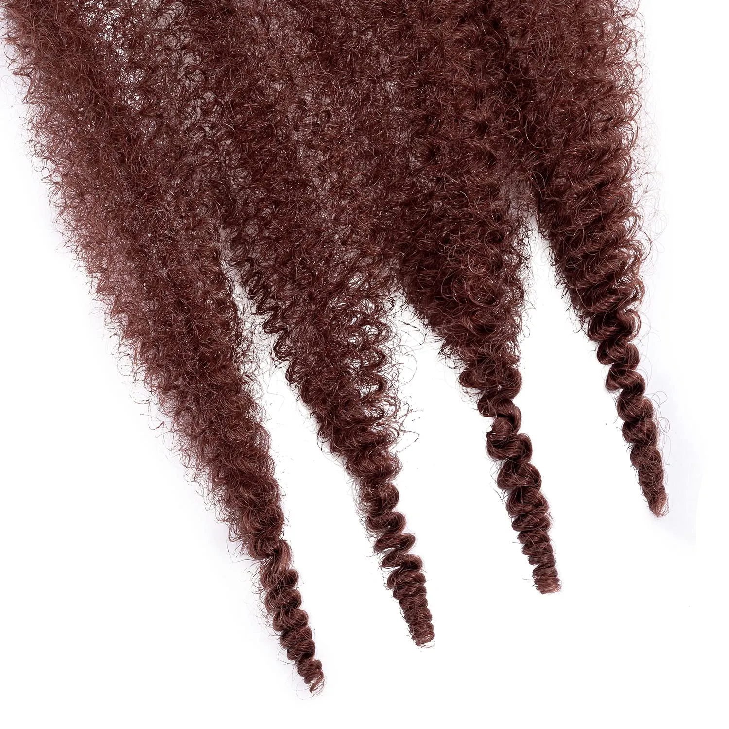 Hairro Springy Afro Twist Hair, 16 Inch Pre-Separated Marley Twist Braiding Hair 6 Packs, Orange Passion Twist Hair for Soft Locs Crochet Braids Hair Extension for Black Women(Dark Auburn)