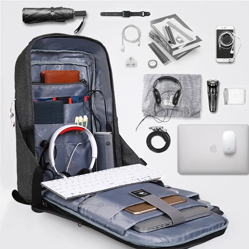 Hard Shell Anti Theft Laptop USB Recharging Backpack