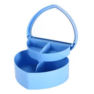 Heart Shape Jewelry Trinket Dish - Small Jewelry Box Organizer - 2 Layer