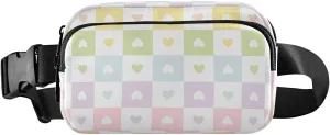 Hearts Fanny Pack Crossbody Bag for Men Women Belt Bag Bum Bag with Adjustable Strap, Fashion Waist Packs for Travel Running Workout