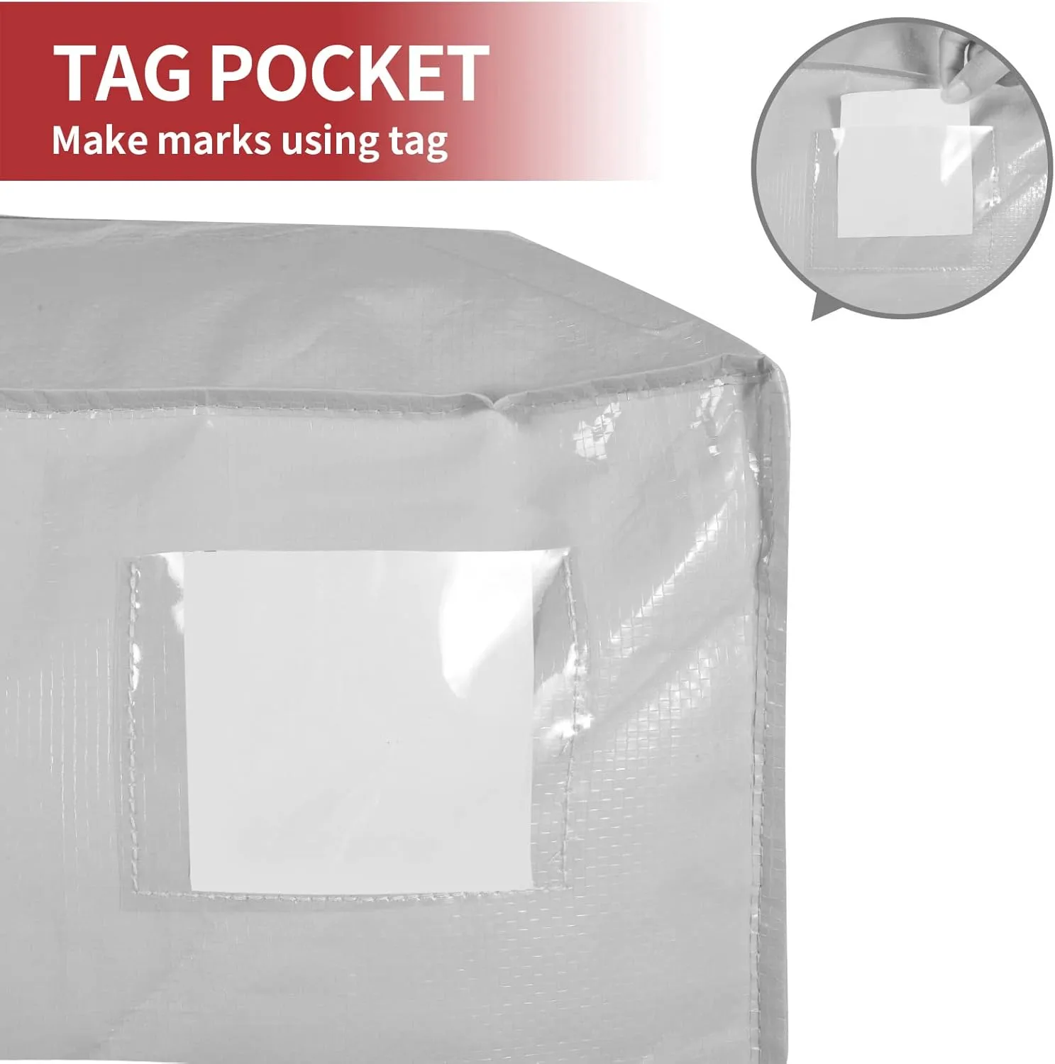 Heavy Duty Extra Large Moving Bags with Extra Long Handles -Includes Backpack Straps - Easy Storage For Space Saving (Grey)