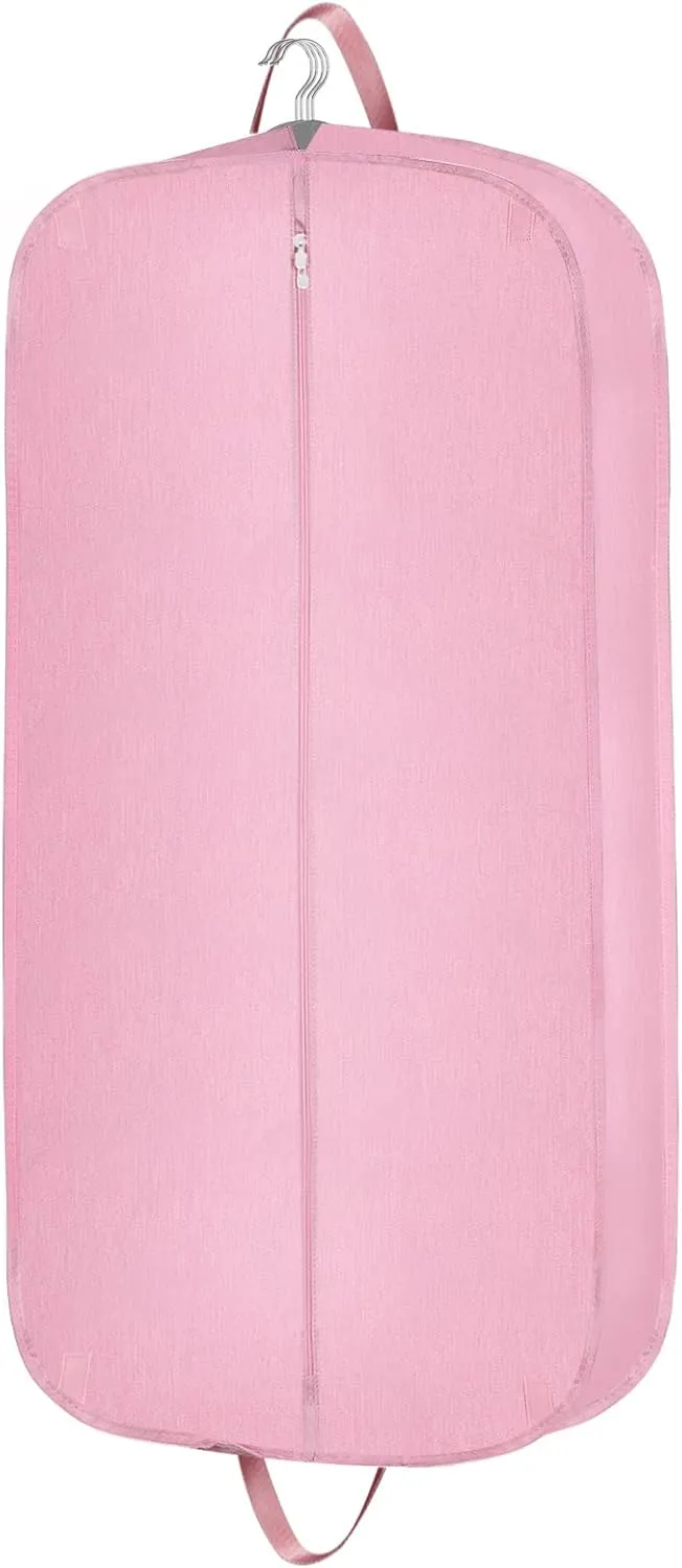 Heavy Duty Waterproof Garment Bag for Travel, Tear Resistance Suit Bag for Women Travel for Suits, Tuxedos, Coats, Uniform. Pink, 42 inch…