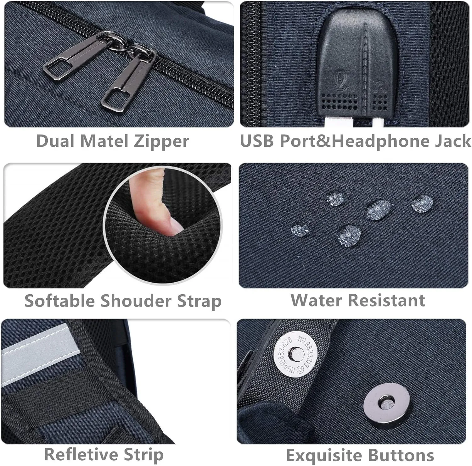 HFSX Laptop Backpack Women Men College Backpacks Bookbag Vintage Backpack Book Bag Water Resistant fit 15.6 Inch Laptop Blue