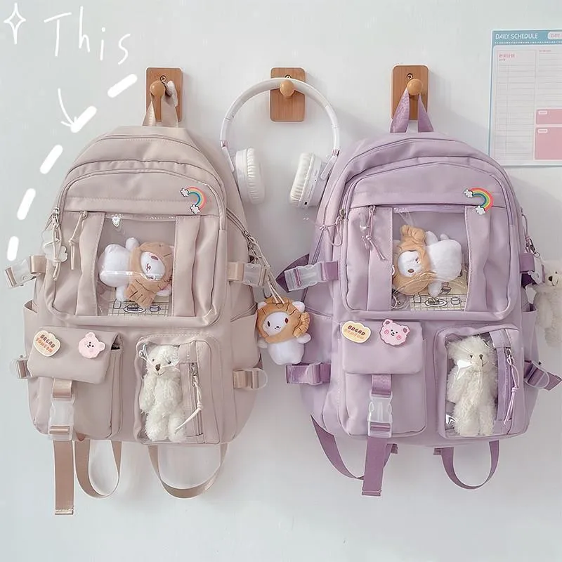 High Good-looking Junior Female Cartoon Large Backpacks