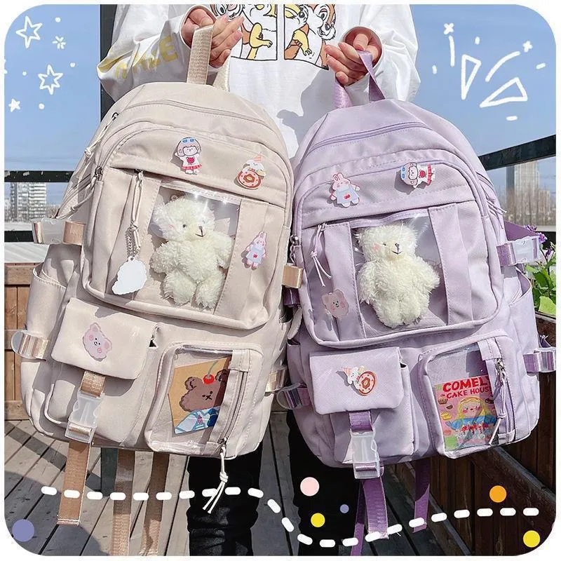 High Good-looking Junior Female Cartoon Large Backpacks
