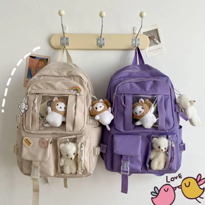 High Good-looking Junior Female Cartoon Large Backpacks