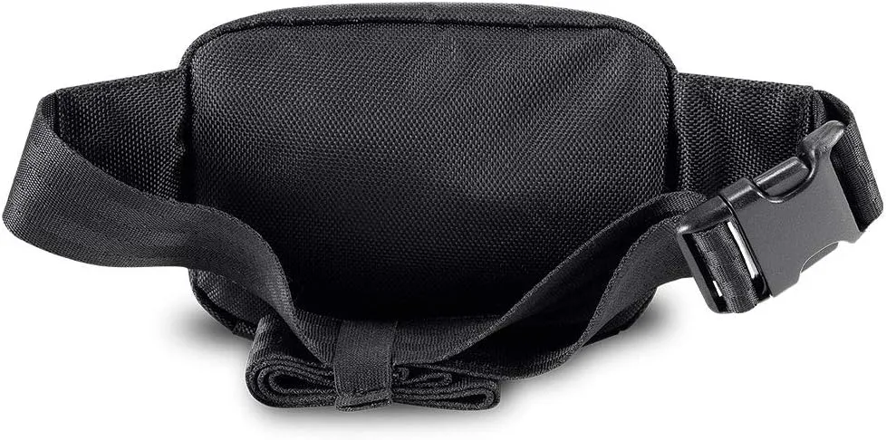 Hipster Smell Proof Bag - Fanny Pack (Black/Black Leather)