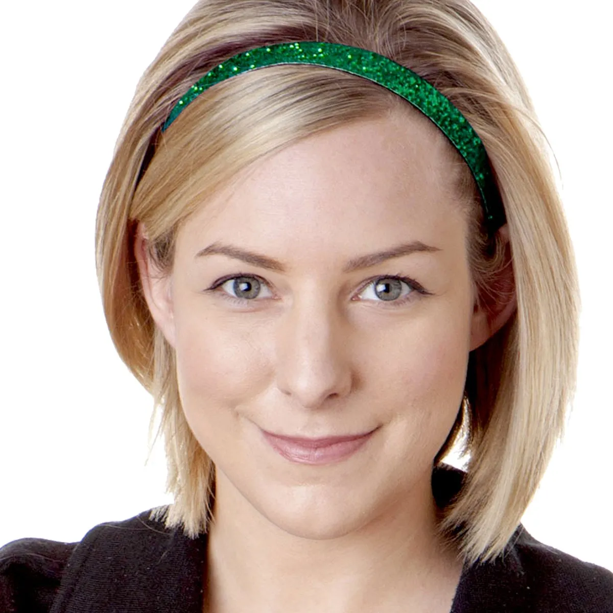 Hipsy Women's Irish Green Headband St Patricks Day Accessories Clover Headband Gift Packs (St Patty's Day Green Glitter 3pk)