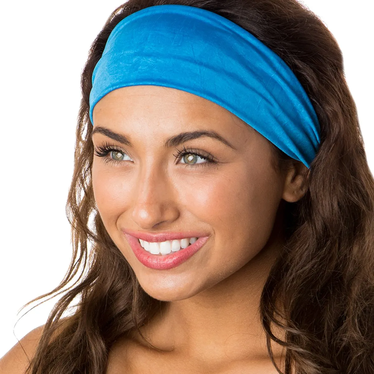 Hipsy Xflex & Fashion Printed No Slip Headband Mixed 2-packs for Women Girls Teens (Blue Xflex & Green Tribal Diamonds)