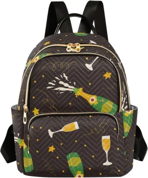 Holiday Celebrates Beer Christmas Small Backpack Purse for Women Travel Bag Fashion Daypack Back Pack Shoulder Bag