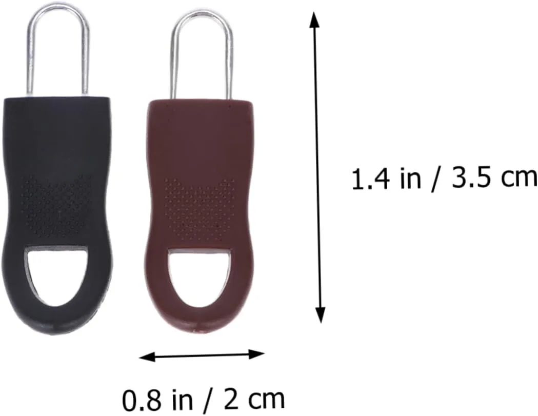 HOMSFOU 2 Sets Multifunctional Zipper Pulls Zipper Resin Repair Parts for Handbags Coats Backpacks and Luggage with Buckle Structure