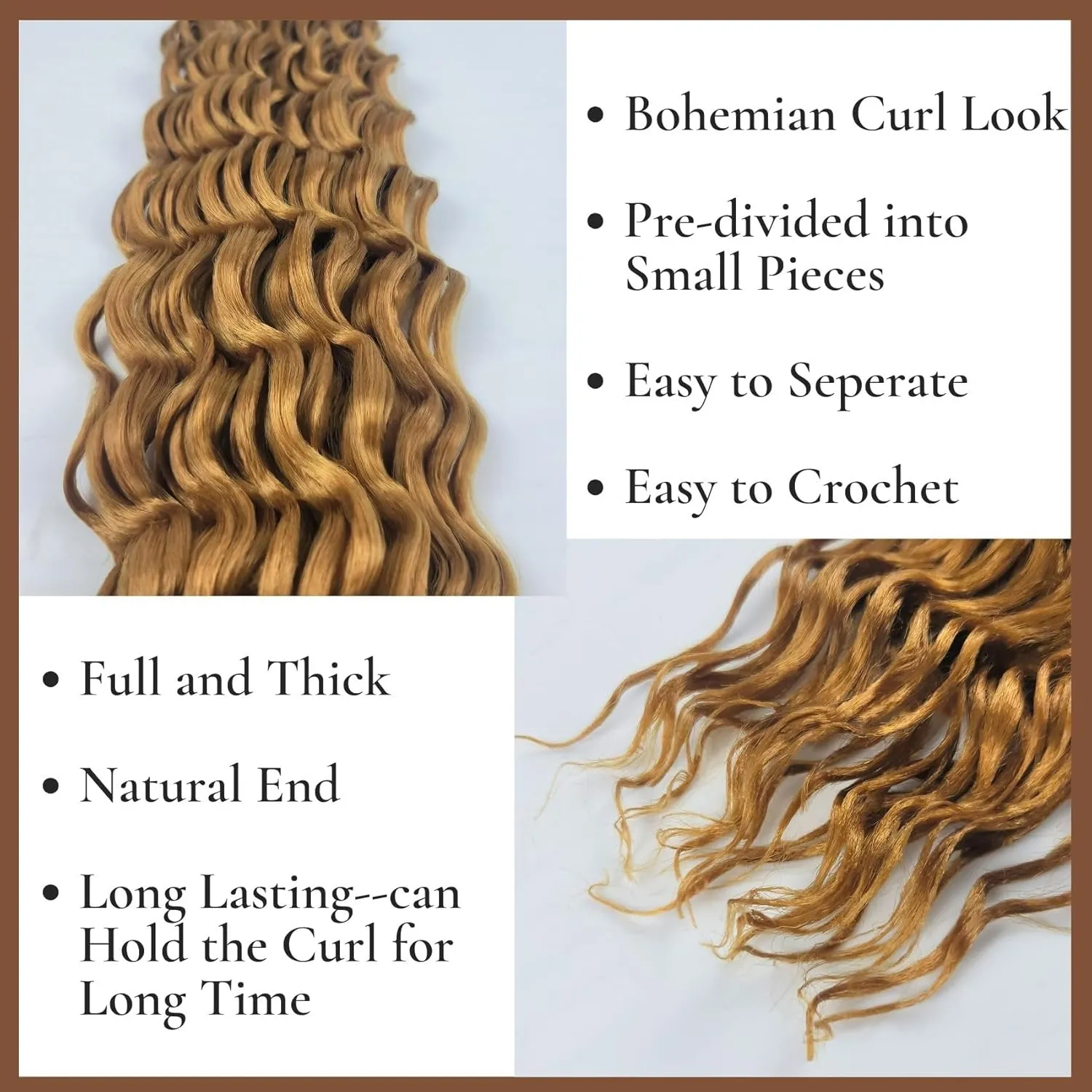 Honey Blonde Braiding Hair Pre Stretched for Braids 27# Knotless Boho Hair for Braiding(6 Packs)