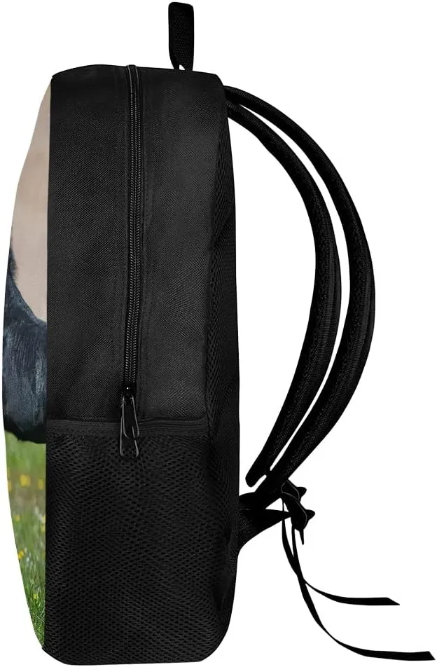 Horse School Travel Backpack Bookbags, Casual Bag Gifts for Children Animal Print