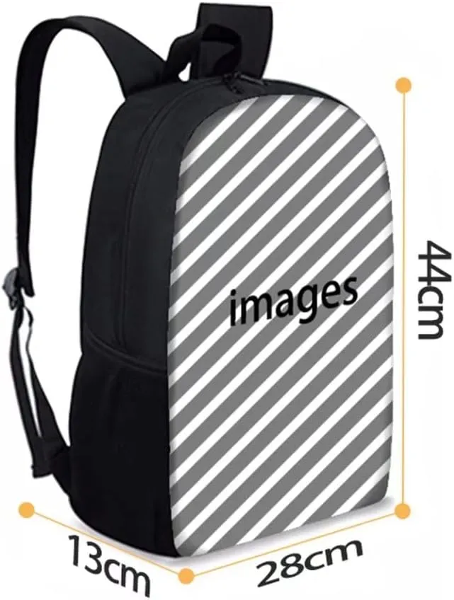 Horse School Travel Backpack Bookbags, Casual Bag Gifts for Children Animal Print
