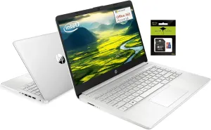 HP 14" Student-Laptop, Intel Processor N150(Up to 3.6GHz) 8GB RAM 192GB Storage(128GB UFC   64GB Ghost Manta SD Card) Computer with Wi-Fi 6 Win11 Natural Silver