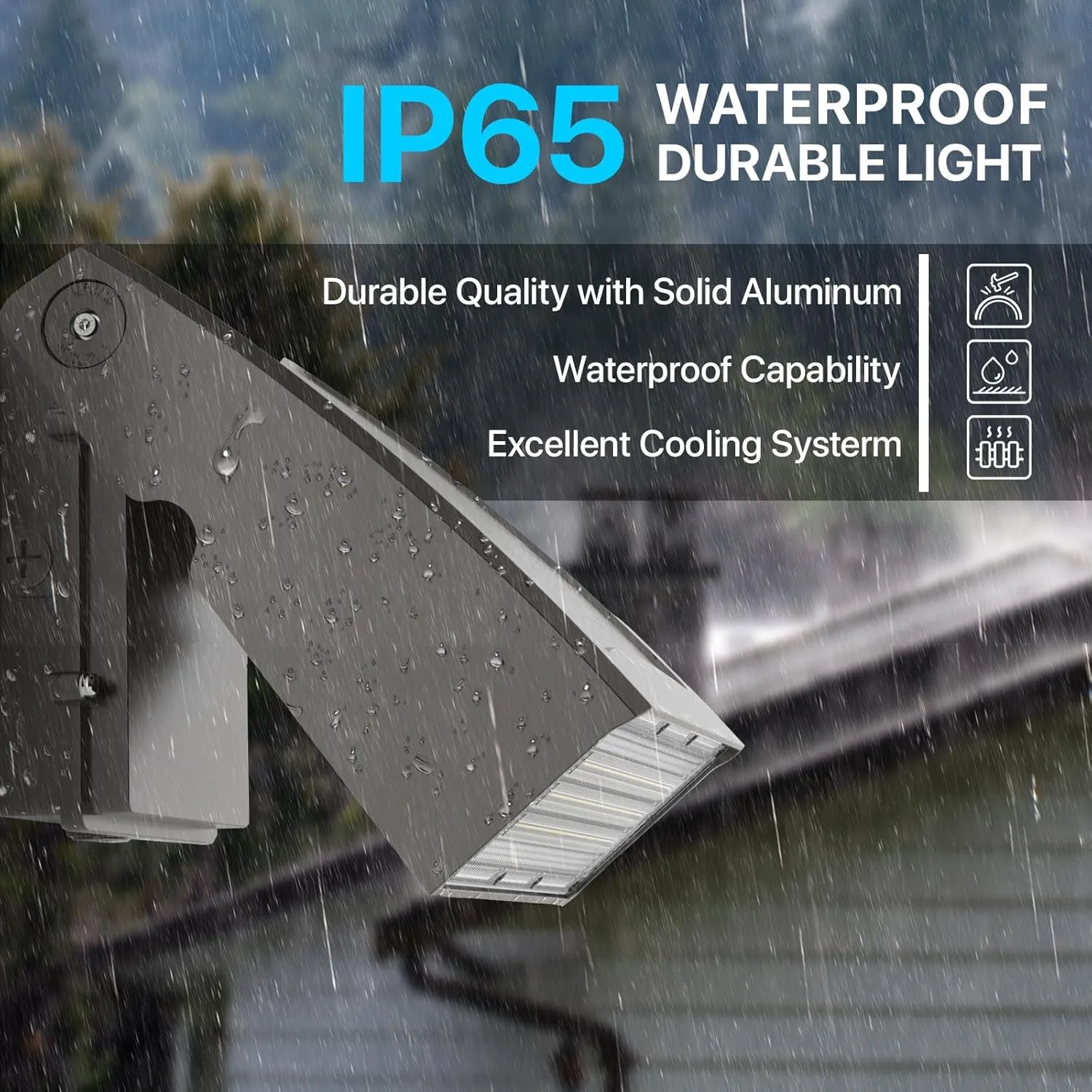 HYPERLITE Wall Pack Light 100W: 13000LM ETL Approved Full Cut-off Adjustable LED Wall Packs Outside Lighting Commercial for Driveway Warehouse Shed Alley Patio Entrance - 400W Matel-Halide Replacement