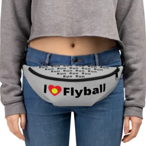 I Heart Flyball Fanny Pack-Grey