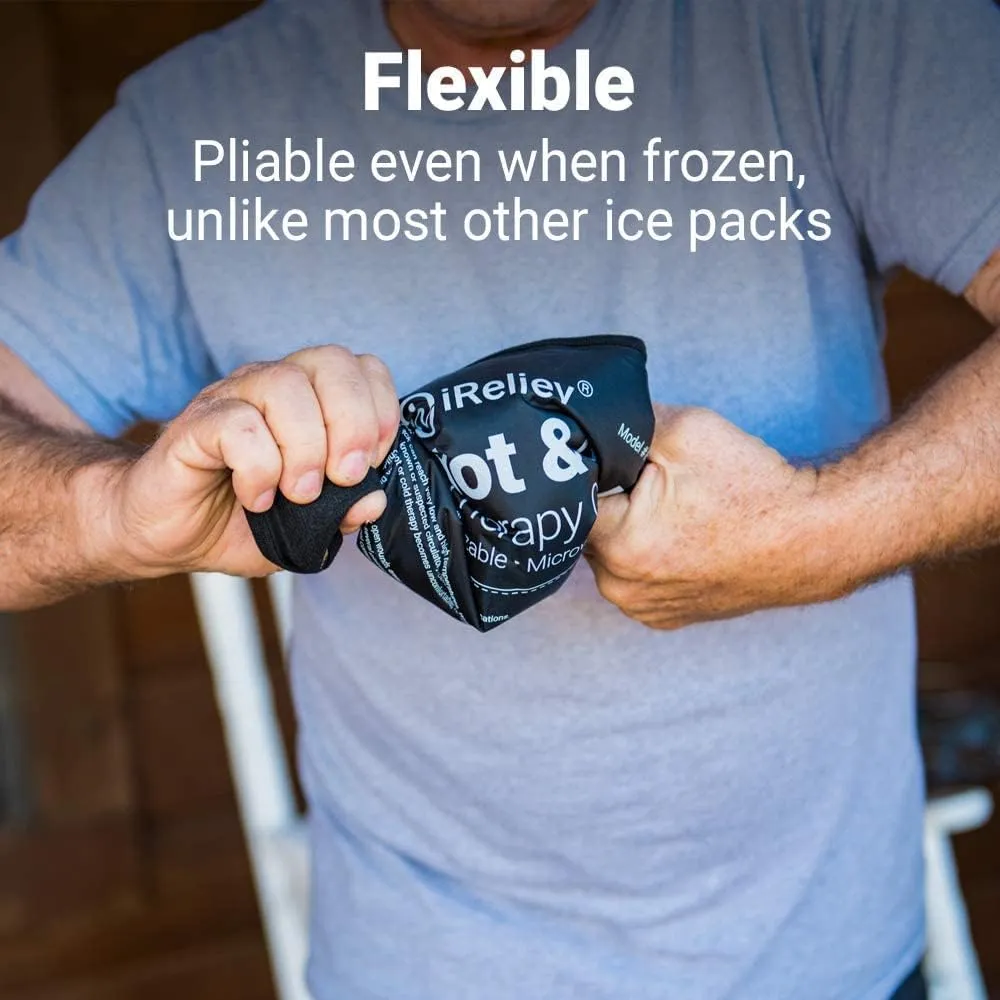 Ice Pack for Hot & Cold Therapy Gel Pack - Hot & Cold Relief, Reusable, Freezable & Microwaveable, Pain & Muscle Soreness, Arm, Leg, Knee, Shoulder, Back Pain Relief, Compression Pack & Strap