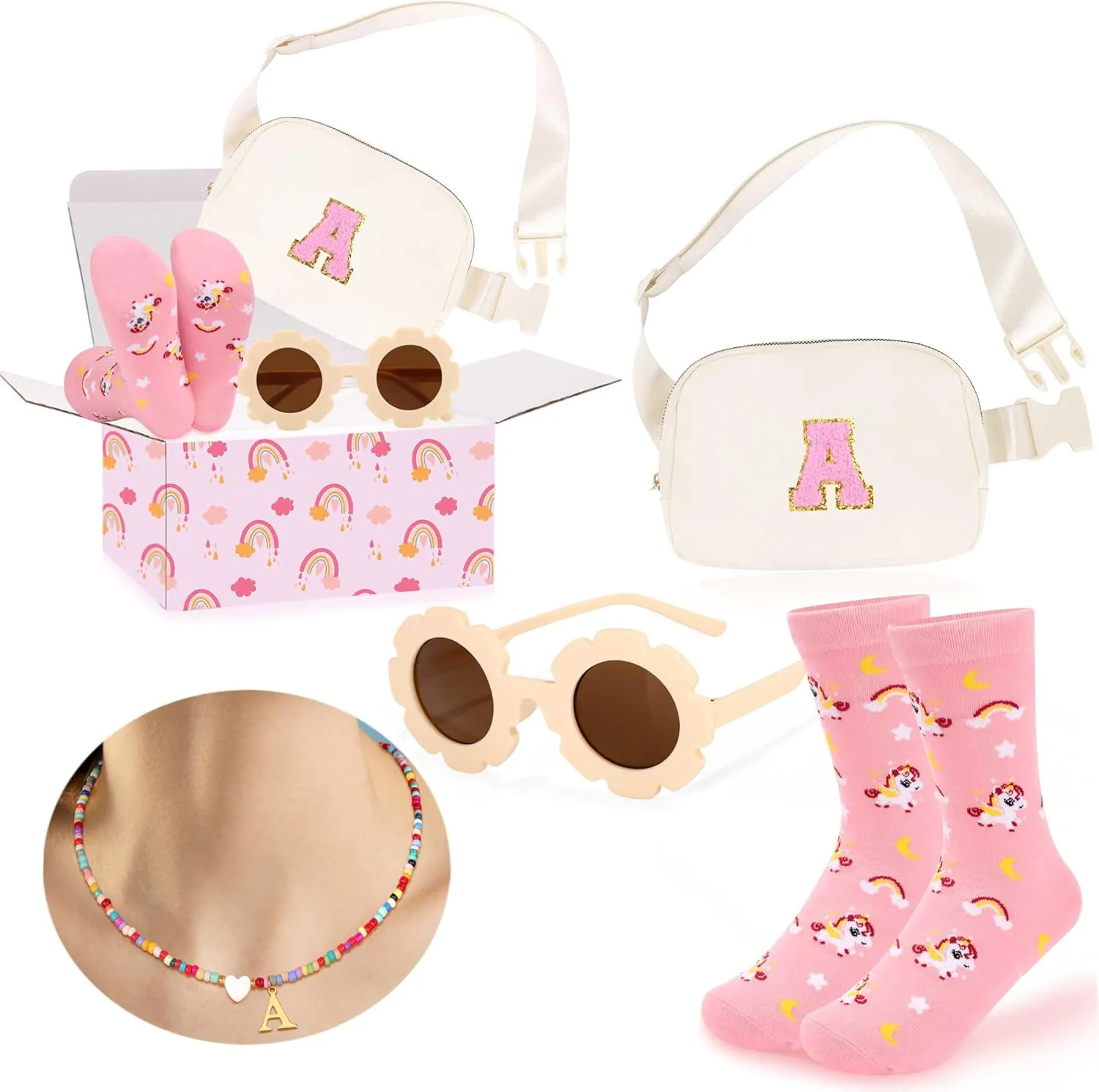 Initial Crossbody Belt Bag - Birthday & for 8-12 Year Old Girls