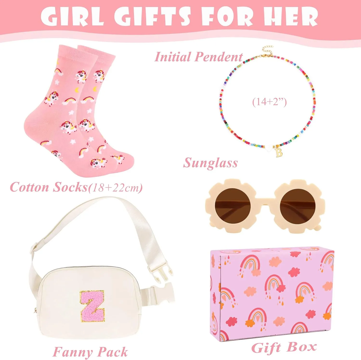 Initial Crossbody Belt Bag - Birthday & for 8-12 Year Old Girls