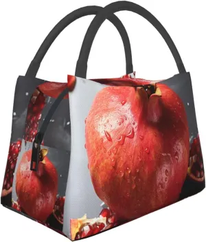 Insulated Lunch Bag Pomegranate Lunch Box for Women Men Reusable Leakproof Lunch Cooler Tote Bag for Picnic Work